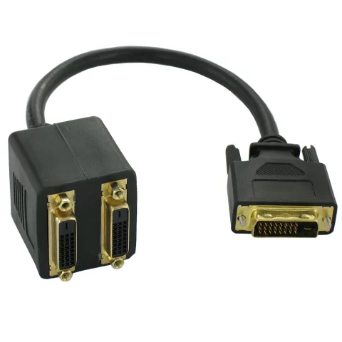 DVI-D Dual Link 24+1 Splitter Monitor Adapter