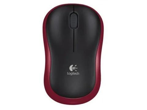 Logitech M185 Draadloze Muis 1000 DPI Zwart/Rood