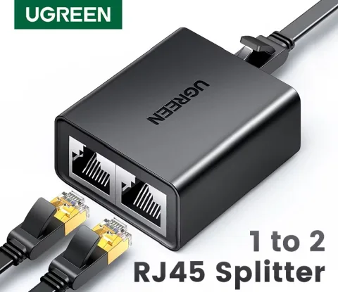 Ugreen RJ45 1 naar 2 Netwerksplitter Adapter