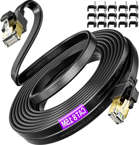 UTP CAT8 Kabel 40Gbps 2000Mhz 1.0M Platte Netwerkkabel