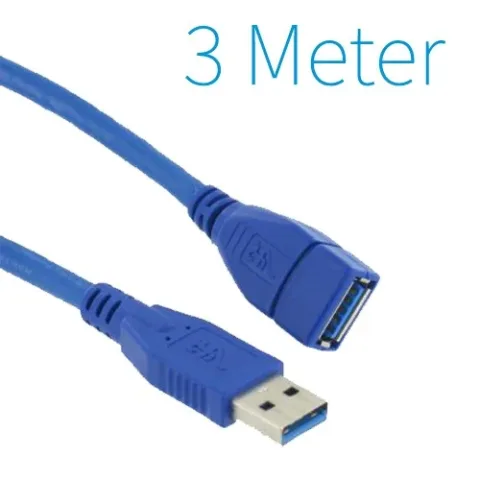 USB 3.0 Blauwe Verlengkabel 3 Meter