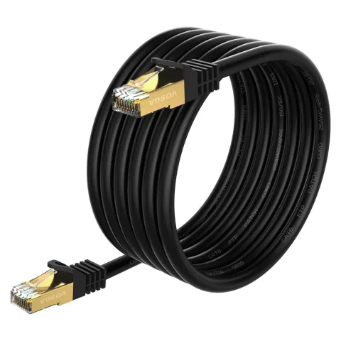 UTP CAT6 Ethernet-kabel 15M, 1000 Mbps RJ45 Netwerkkabel Zwart