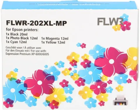 Epson 202XL Kiwi/Bloem Hoge Capaciteit Multipack Inktcartridges (Zwart & Kleur)
