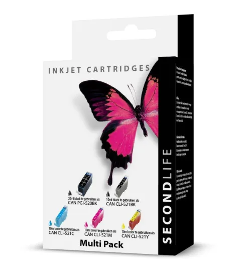 Canon PGI-525PGBK / CLI-526 Zwart & Kleur XL Multipack Inktcartridges