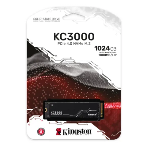 Kingston KC3000 512GB PCIe 4.0 NVMe M.2 SSD | 7000MB/s Lezen | 3900MB/s Schrijven