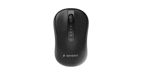 Dual-mode draadloze muis met 4 knoppen, 2.4G+BT, zwart