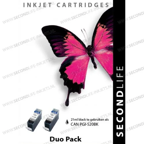 Canon PGI-520 Black XL 2x21ml Duopack Cartridges