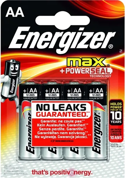 ENERGIZER MAX ALKALINE AA/R06 BLISTER 4