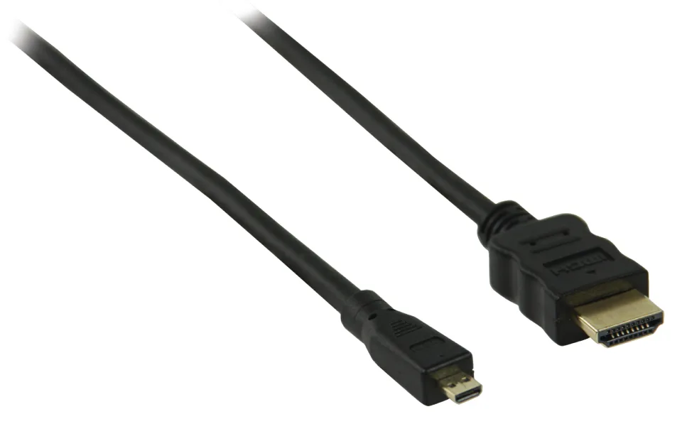 Micro HDMI - HDMI kabel - versie 1.4 (4K 30Hz) / zwart - 1 meter