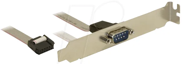 Bracket met RS232 poort via kabel naar header Moederbord