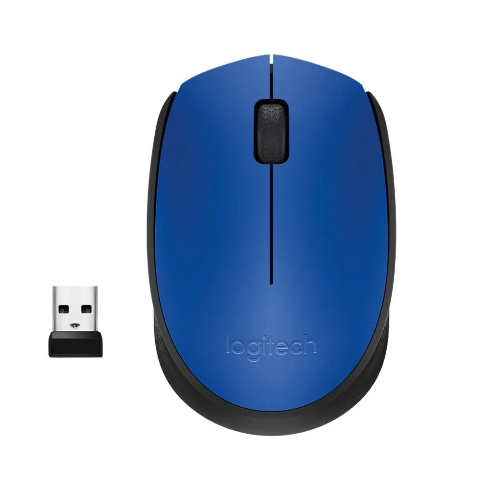 Logitech M171B Muis Ambidextrous RF Draadloos Optisch 1000 DPI Blauw