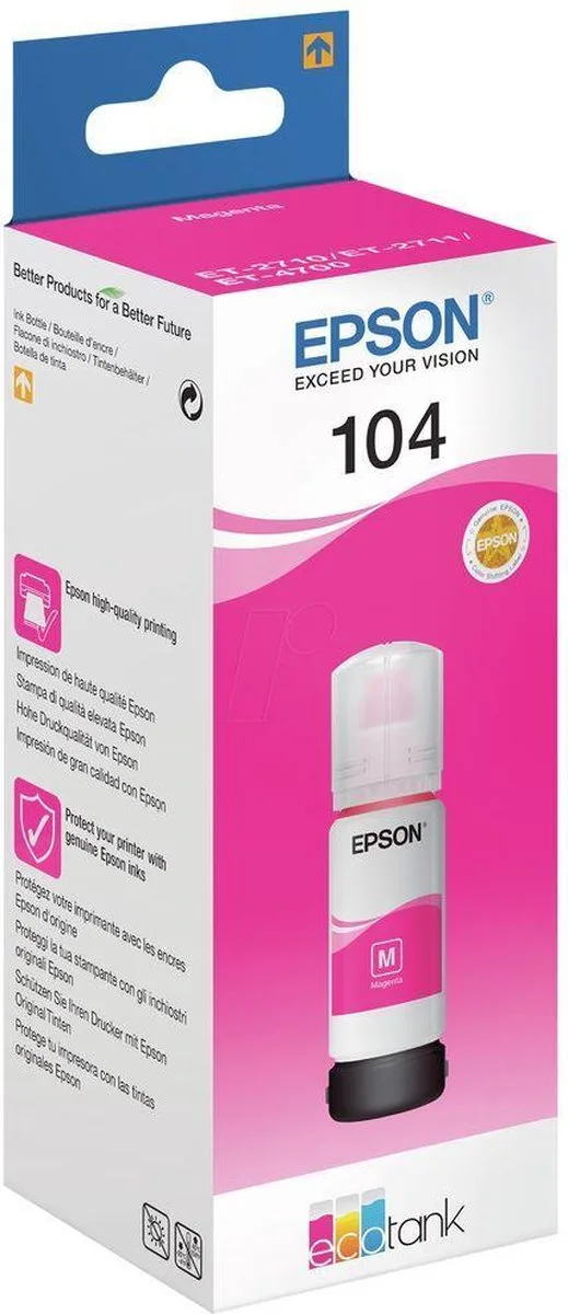 Epson 104 Magenta 65ml Navulinkt XL (Origineel)