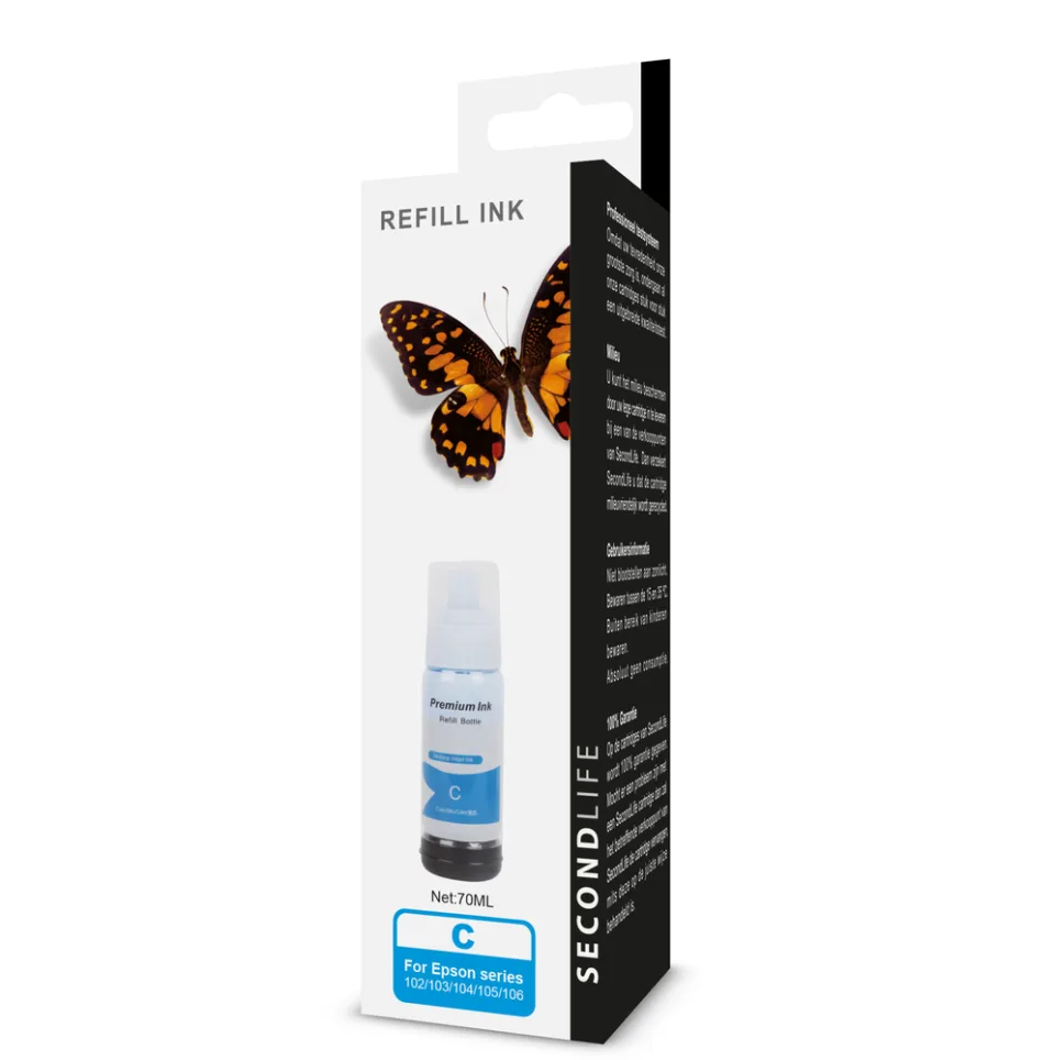 Epson 102 / 103 / 104 Cyaan 70ml Navulinkt