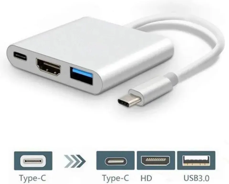 USB-C HDMI USB 3 in 1 Multiport Hub Adapter
