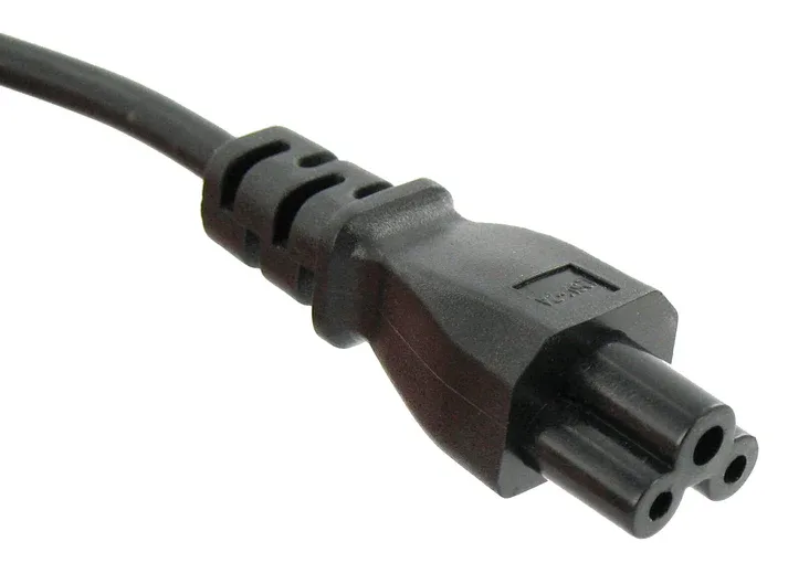 Voedingskabel Netsnoer Schuko-C5 'Mickey Mouse' Zwart 1,0m
